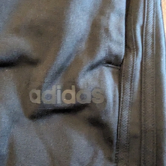Adidas 3 stripe black Tricot track pants, mens Size Large - Picture 13 of 14